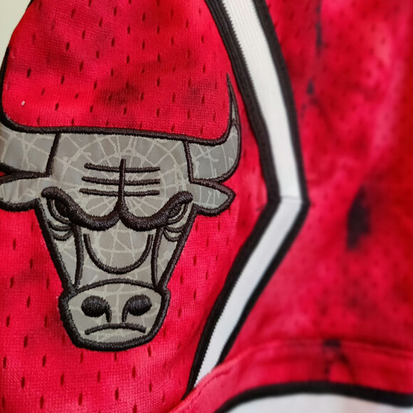 Mitchell & Ness Chicago Bulls Galaxy Swingman Shorts Medium Reflective 3M - Picture 4 of 5